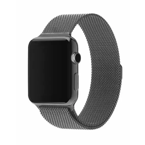 Apple-Watch-42-44-45-49-mm-milánói-mágneses-fém-szíj-grafit