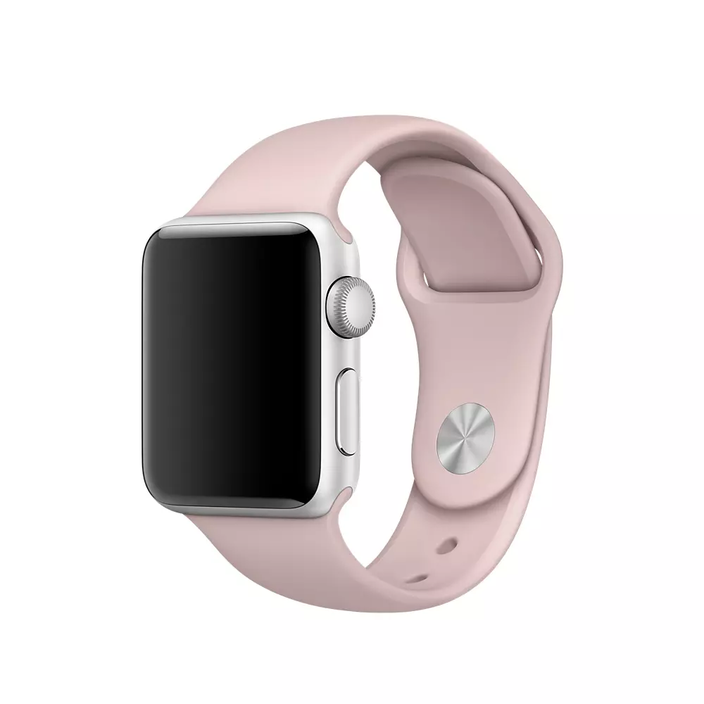 Apple Watch 38-41mm M/L sport szilikon szíj - halvány rózsaszín